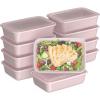 imageBentgo 20Piece Lightweight Durable Reusable BPAFree 1Compartment Containers  Microwave Freezer Dishwasher Safe  Blush PinkBlush Pink