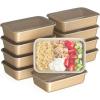 imageBentgo 20Piece Lightweight Durable Reusable BPAFree 1Compartment Containers  Microwave Freezer Dishwasher Safe  Blush PinkGold