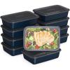 imageBentgo 20Piece Lightweight Durable Reusable BPAFree 1Compartment Containers  Microwave Freezer Dishwasher Safe  Navy BlueNavy Blue