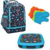 imageBentgo 2in1 Backpack ampamp Insulated Lunch Bag Set With Kids Prints Lunch Box and 4 Reusable Ice Packs Dinosaur