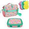 imageBentgo Prints Insulated Lunch Bag Set With Kids BentoStyle Lunch Box and 4 Reusable Ice Packs Tropical