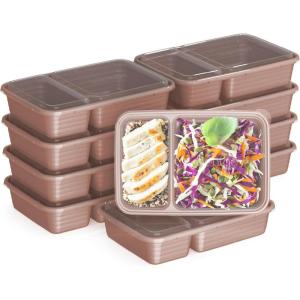 imageBentgo 20Piece Lightweight Durable Reusable BPAFree 2Compartment Containers  Microwave Freezer Dishwasher Safe  SkyRose Gold