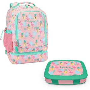 imageBentgo 2in1 Backpack ampamp Insulated Lunch Bag Set With Kids Prints Lunch Box Tropical