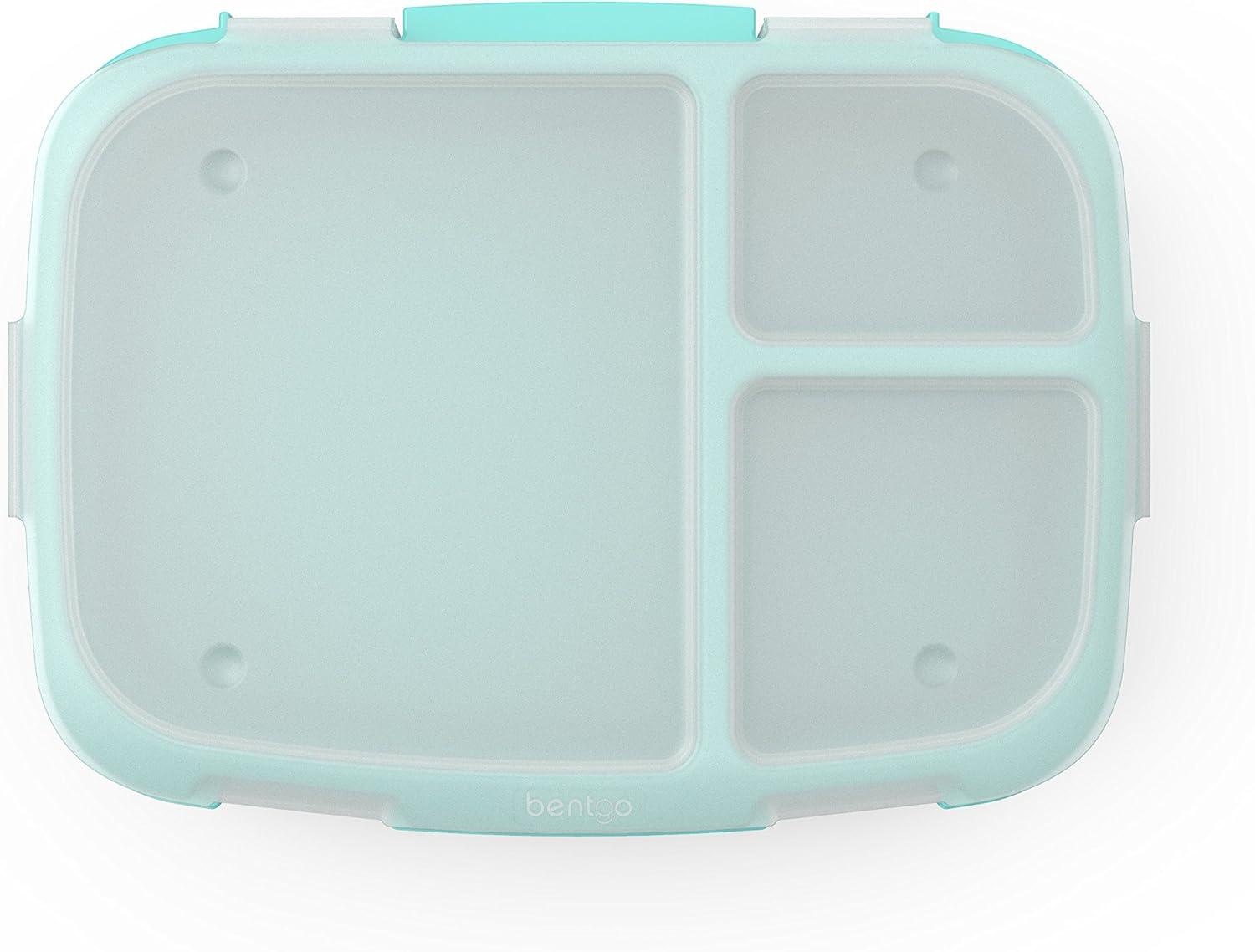 imageBentgo Fresh Tray Green with Transparent Cover  Reusable BPAFree 4Compartment Meal Prep Container with BuiltIn Portion Control for Healthy AtHome Meals and OntheGo LunchesAqua