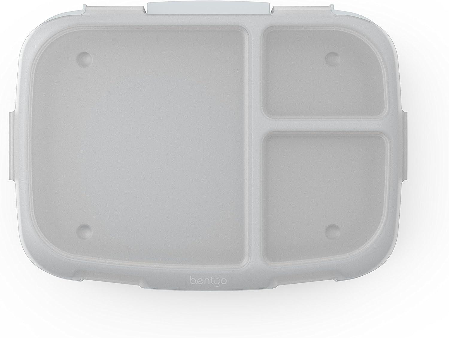 imageBentgo Fresh Tray Green with Transparent Cover  Reusable BPAFree 4Compartment Meal Prep Container with BuiltIn Portion Control for Healthy AtHome Meals and OntheGo LunchesGray