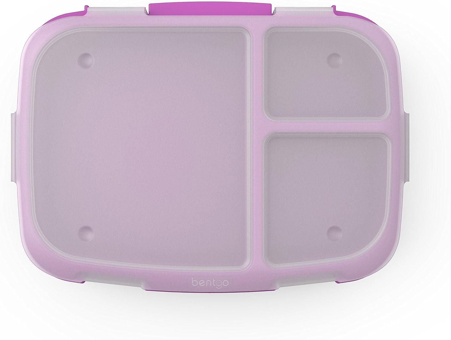imageBentgo Fresh Tray Green with Transparent Cover  Reusable BPAFree 4Compartment Meal Prep Container with BuiltIn Portion Control for Healthy AtHome Meals and OntheGo LunchesPurple