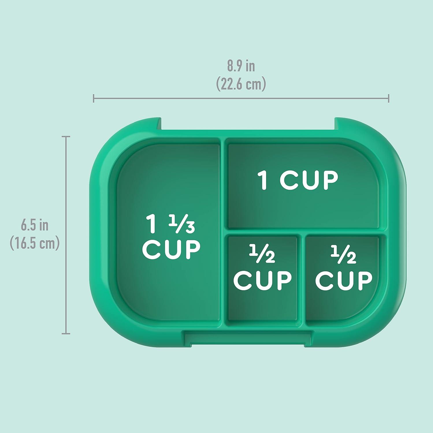 imageBentgo Kids Chill Tray with Transparent Cover  Reusable BPAFree 4Compartment Meal Prep Container with BuiltIn Portion Control for Healthy OntheGo Lunches Confetti Edition Vivid OrchidGreenNavy