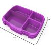 imageBentgo Fresh Tray Green with Transparent Cover  Reusable BPAFree 4Compartment Meal Prep Container with BuiltIn Portion Control for Healthy AtHome Meals and OntheGo LunchesPurple