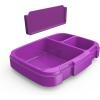 imageBentgo Fresh Tray Green with Transparent Cover  Reusable BPAFree 4Compartment Meal Prep Container with BuiltIn Portion Control for Healthy AtHome Meals and OntheGo LunchesPurple