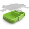 imageBentgo Fresh Tray Green with Transparent Cover  Reusable BPAFree 4Compartment Meal Prep Container with BuiltIn Portion Control for Healthy AtHome Meals and OntheGo LunchesGreen