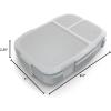 imageBentgo Fresh Tray Green with Transparent Cover  Reusable BPAFree 4Compartment Meal Prep Container with BuiltIn Portion Control for Healthy AtHome Meals and OntheGo LunchesGray
