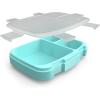 imageBentgo Fresh Tray Green with Transparent Cover  Reusable BPAFree 4Compartment Meal Prep Container with BuiltIn Portion Control for Healthy AtHome Meals and OntheGo LunchesAqua