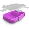 imageBentgo Fresh Tray Green with Transparent Cover  Reusable BPAFree 4Compartment Meal Prep Container with BuiltIn Portion Control for Healthy AtHome Meals and OntheGo LunchesPurple