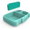 imageBentgo Fresh Tray Green with Transparent Cover  Reusable BPAFree 4Compartment Meal Prep Container with BuiltIn Portion Control for Healthy AtHome Meals and OntheGo LunchesAqua