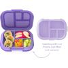 imageBentgo Kids Chill Tray with Transparent Cover  Reusable BPAFree 4Compartment Meal Prep Container with BuiltIn Portion Control for Healthy OntheGo Lunches Confetti Edition Vivid OrchidPurple