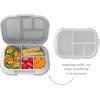 imageBentgo Kids Chill Tray with Transparent Cover  Reusable BPAFree 4Compartment Meal Prep Container with BuiltIn Portion Control for Healthy OntheGo Lunches Confetti Edition Vivid OrchidGray