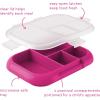 imageBentgo Kids Chill Tray with Transparent Cover  Reusable BPAFree 4Compartment Meal Prep Container with BuiltIn Portion Control for Healthy OntheGo Lunches Confetti Edition Vivid OrchidFuchsiaTeal