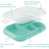 imageBentgo Kids Chill Tray with Transparent Cover  Reusable BPAFree 4Compartment Meal Prep Container with BuiltIn Portion Control for Healthy OntheGo Lunches Confetti Edition Vivid OrchidAqua
