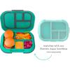 imageBentgo Kids Chill Tray with Transparent Cover  Reusable BPAFree 4Compartment Meal Prep Container with BuiltIn Portion Control for Healthy OntheGo Lunches Confetti Edition Vivid OrchidElectric Aqua
