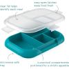 imageBentgo Kids Chill Tray with Transparent Cover  Reusable BPAFree 4Compartment Meal Prep Container with BuiltIn Portion Control for Healthy OntheGo Lunches Confetti Edition Vivid OrchidTruly Teal Speckle