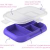 imageBentgo Kids Chill Tray with Transparent Cover  Reusable BPAFree 4Compartment Meal Prep Container with BuiltIn Portion Control for Healthy OntheGo Lunches Confetti Edition Vivid OrchidElectric Violet