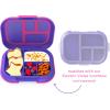 imageBentgo Kids Chill Tray with Transparent Cover  Reusable BPAFree 4Compartment Meal Prep Container with BuiltIn Portion Control for Healthy OntheGo Lunches Confetti Edition Vivid OrchidElectric Violet