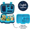 imageBentgo Kids Tray with Transparent Cover  Reusable BPAFree 5Compartment Meal Prep Container with BuiltIn Portion Control for Healthy Meals At Home ampamp On the Go Confetti Edition  Abyss BlueConfetti Edition  Abyss Blue