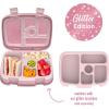 imageBentgo Kids Tray with Transparent Cover  Reusable BPAFree 5Compartment Meal Prep Container with BuiltIn Portion Control for Healthy Meals At Home ampamp On the Go Confetti Edition  Abyss BlueGlitter Edition  Petal Pink