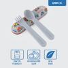 imageBentgo Kids Utensil Set  Reusable Plastic Fork Spoon ampamp Storage Case  BPAFree Materials EasyGrip Handles Dishwasher Safe  Ideal for School Lunch Travel ampamp Outdoors BlueTrucks