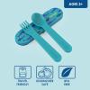imageBentgo Kids Utensil Set  Reusable Plastic Fork Spoon ampamp Storage Case  BPAFree Materials EasyGrip Handles Dishwasher Safe  Ideal for School Lunch Travel ampamp Outdoors BlueSharks