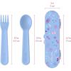 imageBentgo Kids Utensil Set  Reusable Plastic Fork Spoon ampamp Storage Case  BPAFree Materials EasyGrip Handles Dishwasher Safe  Ideal for School Lunch Travel ampamp Outdoors BlueLavender Galaxy