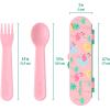 imageBentgo Kids Utensil Set  Reusable Plastic Fork Spoon ampamp Storage Case  BPAFree Materials EasyGrip Handles Dishwasher Safe  Ideal for School Lunch Travel ampamp Outdoors BlueTropical