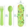 imageBentgo Kids Utensil Set  Reusable Plastic Fork Spoon ampamp Storage Case  BPAFree Materials EasyGrip Handles Dishwasher Safe  Ideal for School Lunch Travel ampamp Outdoors BlueSafari