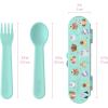 imageBentgo Kids Utensil Set  Reusable Plastic Fork Spoon ampamp Storage Case  BPAFree Materials EasyGrip Handles Dishwasher Safe  Ideal for School Lunch Travel ampamp Outdoors BluePuppy Love