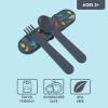 imageBentgo Kids Utensil Set  Reusable Plastic Fork Spoon ampamp Storage Case  BPAFree Materials EasyGrip Handles Dishwasher Safe  Ideal for School Lunch Travel ampamp Outdoors BlueDino
