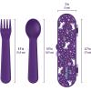 imageBentgo Kids Utensil Set  Reusable Plastic Fork Spoon ampamp Storage Case  BPAFree Materials EasyGrip Handles Dishwasher Safe  Ideal for School Lunch Travel ampamp Outdoors BlueUnicorn