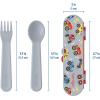 imageBentgo Kids Utensil Set  Reusable Plastic Fork Spoon ampamp Storage Case  BPAFree Materials EasyGrip Handles Dishwasher Safe  Ideal for School Lunch Travel ampamp Outdoors BlueTrucks