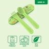 imageBentgo Kids Utensil Set  Reusable Plastic Fork Spoon ampamp Storage Case  BPAFree Materials EasyGrip Handles Dishwasher Safe  Ideal for School Lunch Travel ampamp Outdoors BlueSafari