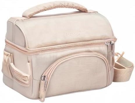 imageBentgo Deluxe Lunch Bag  Durable and Insulated Lunch Tote with Zippered Outer Pocket Internal Mesh Pocket Padded ampamp Adjustable Straps ampamp 2Way Zippers  Fits Most Lunch Boxes Carbon BlackSand