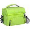 imageBentgo Deluxe Lunch Bag  Durable and Insulated Lunch Tote with Zippered Outer Pocket Internal Mesh Pocket Padded ampamp Adjustable Straps ampamp 2Way Zippers  Fits Most Lunch Boxes Carbon BlackGreen