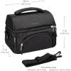 imageBentgo Deluxe Lunch Bag  Durable and Insulated Lunch Tote with Zippered Outer Pocket Internal Mesh Pocket Padded ampamp Adjustable Straps ampamp 2Way Zippers  Fits Most Lunch Boxes Carbon BlackCarbon Black