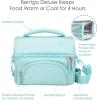 imageBentgo Deluxe Lunch Bag  Durable and Insulated Lunch Tote with Zippered Outer Pocket Internal Mesh Pocket Padded ampamp Adjustable Straps ampamp 2Way Zippers  Fits Most Lunch Boxes Carbon BlackCoastal Aqua