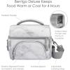 imageBentgo Deluxe Lunch Bag  Durable and Insulated Lunch Tote with Zippered Outer Pocket Internal Mesh Pocket Padded ampamp Adjustable Straps ampamp 2Way Zippers  Fits Most Lunch Boxes Carbon BlackWhite Marble