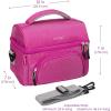 imageBentgo Deluxe Lunch Bag  Durable and Insulated Lunch Tote with Zippered Outer Pocket Internal Mesh Pocket Padded ampamp Adjustable Straps ampamp 2Way Zippers  Fits Most Lunch Boxes Carbon BlackPurple