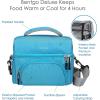 imageBentgo Deluxe Lunch Bag  Durable and Insulated Lunch Tote with Zippered Outer Pocket Internal Mesh Pocket Padded ampamp Adjustable Straps ampamp 2Way Zippers  Fits Most Lunch Boxes Carbon BlackBlue