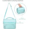 imageBentgo Deluxe Lunch Bag  Durable and Insulated Lunch Tote with Zippered Outer Pocket Internal Mesh Pocket Padded ampamp Adjustable Straps ampamp 2Way Zippers  Fits Most Lunch Boxes Carbon BlackCoastal Aqua