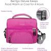 imageBentgo Deluxe Lunch Bag  Durable and Insulated Lunch Tote with Zippered Outer Pocket Internal Mesh Pocket Padded ampamp Adjustable Straps ampamp 2Way Zippers  Fits Most Lunch Boxes Carbon BlackPurple
