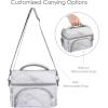 imageBentgo Deluxe Lunch Bag  Durable and Insulated Lunch Tote with Zippered Outer Pocket Internal Mesh Pocket Padded ampamp Adjustable Straps ampamp 2Way Zippers  Fits Most Lunch Boxes Carbon BlackWhite Marble