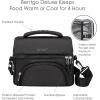 imageBentgo Deluxe Lunch Bag  Durable and Insulated Lunch Tote with Zippered Outer Pocket Internal Mesh Pocket Padded ampamp Adjustable Straps ampamp 2Way Zippers  Fits Most Lunch Boxes Carbon BlackCarbon Black