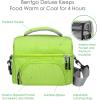 imageBentgo Deluxe Lunch Bag  Durable and Insulated Lunch Tote with Zippered Outer Pocket Internal Mesh Pocket Padded ampamp Adjustable Straps ampamp 2Way Zippers  Fits Most Lunch Boxes Carbon BlackGreen